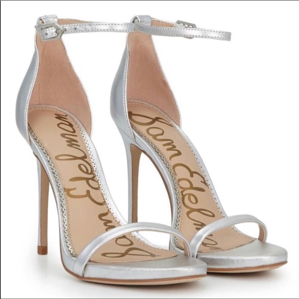 Sam Edelman silver stilettos